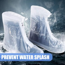 Waterproof Shoe Covers, Overshoes for Rain and Outdoor Activities, Disposable Shoe Covers for Commuting, Cycling and Travel, XXL Size (43-44)