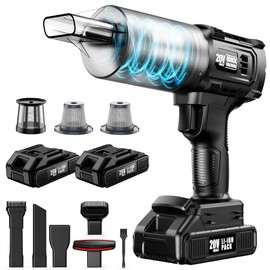 Handheld Vacuum Cleaner Cordless- 35000PA Strong Suction for Car & Home, Car Vacuum Portable Rechargeable Lightweight for Pet Hair with HEPA Filter, Quick Clean in Office/Desk/Couch (Black)