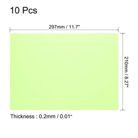 QUARKZMAN Pack of 10 A4 Gel Light Lighting Filter Overlay Transparent Colour Correction Plastic Vinyl PVC Sheets Photography Television Fluorescent Yellow 0.2 mm