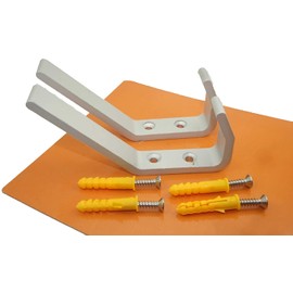 Pmsanzay 2/PK Helmet Holder Hook, Sturdy Helmet Display Rack, Wall Mounted Helmet Storage Rack Hanger, for Motorbike Jacket Wall Display Rack, Stainless Steel- Hardware Included Easy to Install.