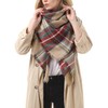 Women's Fall Winter Scarf Classic Tassel Plaid Scarf Warm Soft