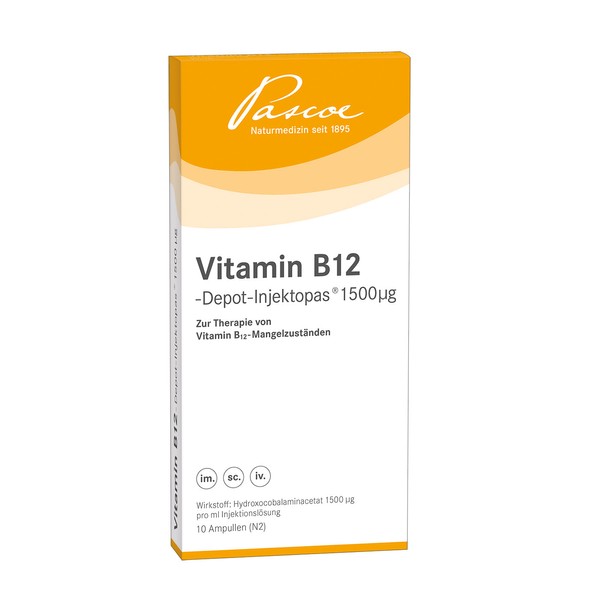 Pascoe Vitamin B12 -Depot-Injektopas 1500 µg Ampullen, 10 pcs. Ampoules