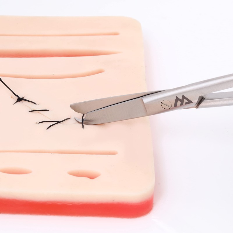 Premium Quality Suture Scissors with Extra Fine Sgarpness (13 CM)