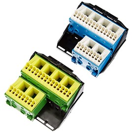 Hager PE/N Clamp with Carrier FZ384 2 x 28 Quick Connect Main Line Terminal 3250612770038