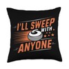 Curling Player Curler Sport Lover Curling Stone Throw Pillow
