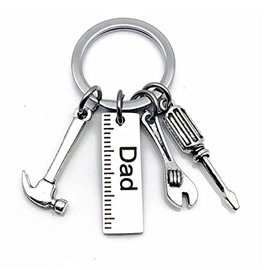 CrownOfRibbons Dads Gift, Toolset Keyring, Car, House, Shed, Keychain Present for Christmas or Birthday