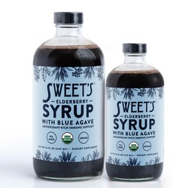 Elderberry Syrup with Blue Agave | Immune Support | USDA Organic Certified | Non-GMO | Vegan | Gluten-Free (8 oz)