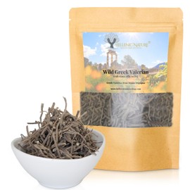 WILD GREEK VALERIAN HERB DRIED PREMIUM QUALITY- from Mount Olympus Handpicked and Air-Dried in DoyPack with ZipLock for Awesome Freshness and Aroma - Mediterranean (1.41 Ounce (Pack of 1), Valerian)
