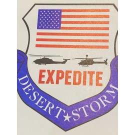Vintage Expedite Desert Storm Bell Helicopter Sticker/Decals Cobra