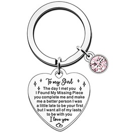 JETTOP Anniversary Keyring Gifts for Her I Love You Gifts for Her Valentines Day Gifts for Her Girlfriend Birthday Christmas Gifts