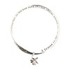 Equilibrium Silver Plated Charm Message Bangle Friend