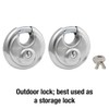 Master Lock 40T Stainless Steel Discus Padlock, 2 Pack