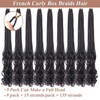 10 Inch French Curl Crochet Braids 9 Packs Natural Black