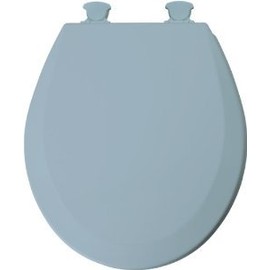 Mayfair Round Toilet Seat Beveled Wood, Molded, Premium Durable Multi Coat Enamel Blue
