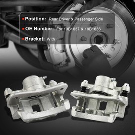 cciyu Rear Left & Right Brake Calipers Assembly w/Bracket 19B1637 19B1636 For Acura For SLX,For Honda For Passport,For Isuzu For Amigo/For Axiom/For Rodeo/For Rodeo Sport/For Trooper/For VehiCROSS