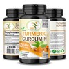 Pure Turmeric Curcumin 1000 mg Black Pepper Extract 95% CURCUMINOIDS,Non