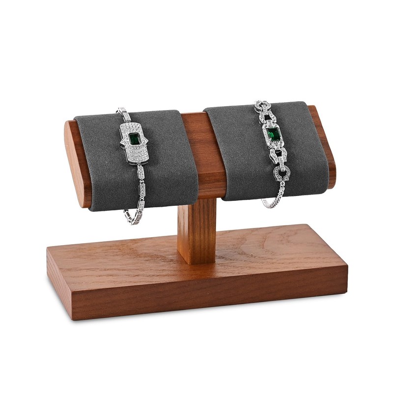 Papten SM21502 Wooden Watch Stand, For 2 Pieces, Luxury, Stylish,