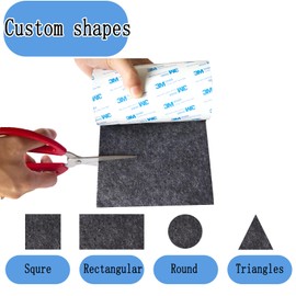 Cuttable Felt Furniture Pads with Sticky Backing,40x6 inch Self Adhesive Felt Sheets,Heavy Duty Felts Strip Roll Felts Tape Protect Hardwood Floors No Scratches No Noise