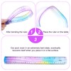 YBEATY 4 PCS Flexible Bendable Ruler Soft Plastic Gradient Colour