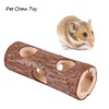 Fdit Natural Wooden Animal Tunnel Exercise Tube Chew Toy for