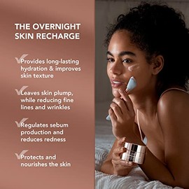 FOREO SUPERCHARGED Mascarilla de Noche con Acido Hialuronico - Crema Hidratante Facial Mujer - Skincare - Vegano - Contorno de Ojos Antiarrugas Mujer 