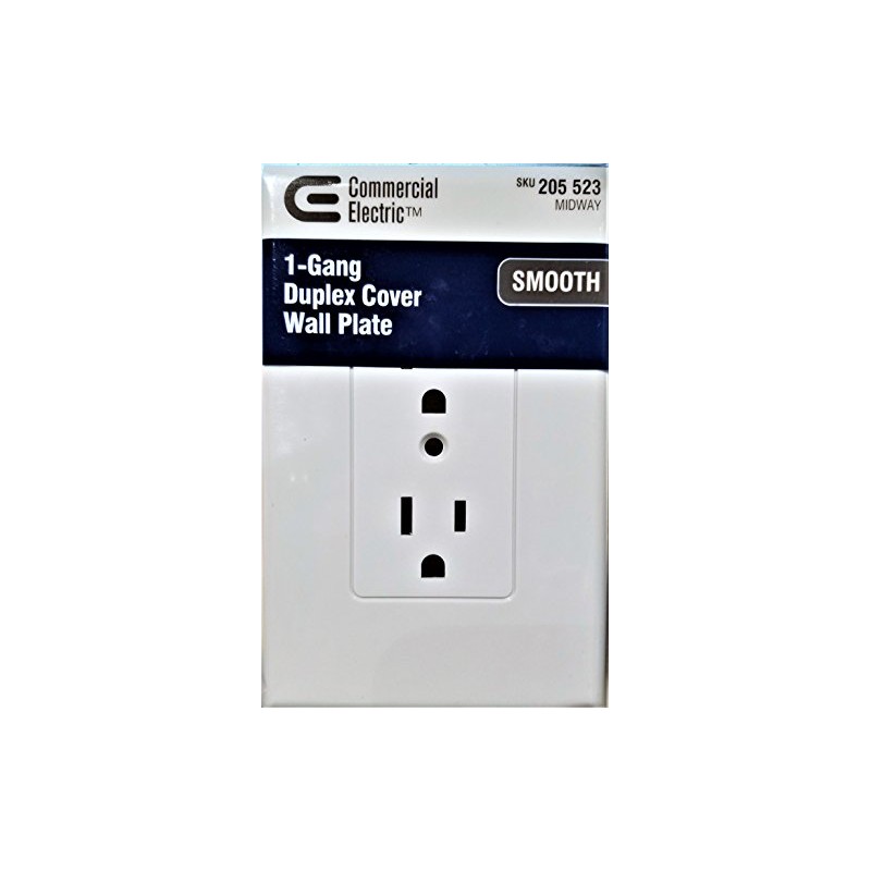 1-Gang Duplex Cover Wall Plate 205523, Smooth
