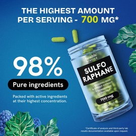 Healthbiotics Sulforaphane Supplement Organic Broccoli Sprouts | Stabilized Sulforaphane from Broccoli Florets & Seeds | Organic Sulfur Supplements 480 Pills | 4 Packs