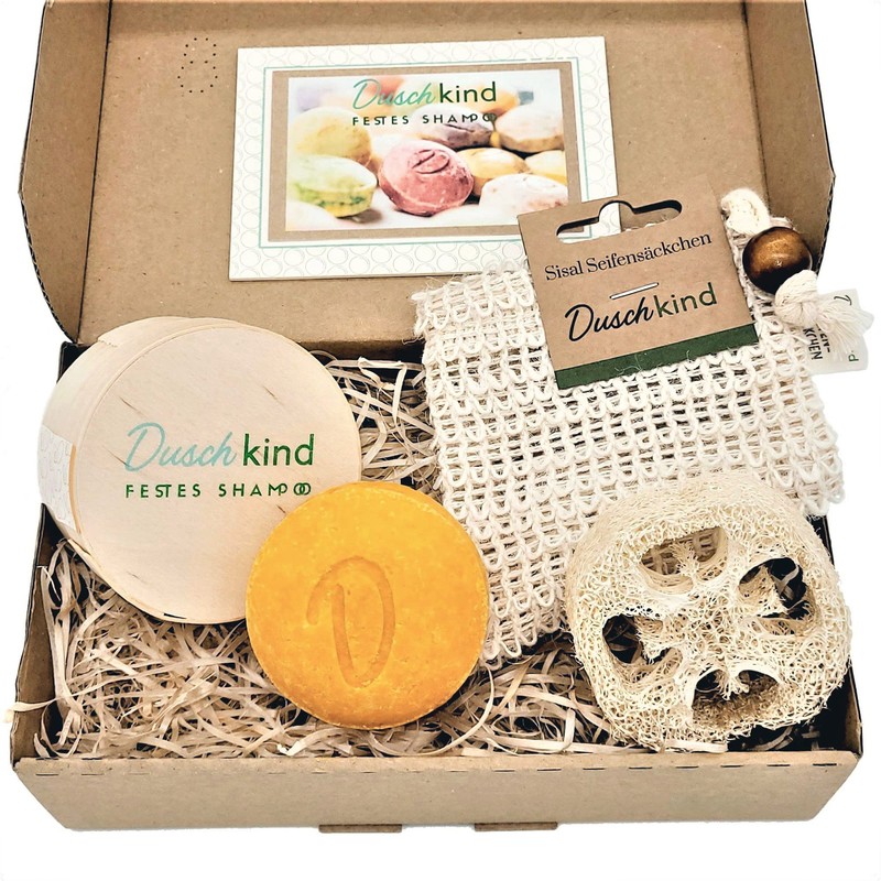 Duschkind Solid Shampoo Solid Shower Gel Natural Cosmetics Mango Avocado