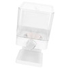 Cereal Dispenser 17.5oz Capacity Single Grid Grain Dispenser Transparent Plastic