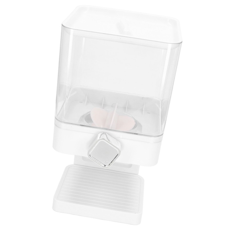 Cereal Dispenser 17.5oz Capacity Single Grid Grain Dispenser Transparent Plastic
