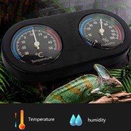 FantasyDay Reptile Terrarium Hydro-Thermograph and Humidity Gauge,Dial Gauges Pet Rearing Box Celsius and Fahrenheit
