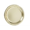 Elegant Gold Foil Round Dinner Plates - 9" (Pack of