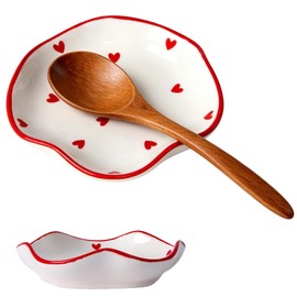 Ceramic Spoon Rest for Stove Top, 5.1 Inch Heat-Resistant Kitchen Counter decor Cooking Utensil Holder, Coffee Spoon Rest & Spatula Holder Tray, Cute Gift for Housewarming - Dishwasher Safe