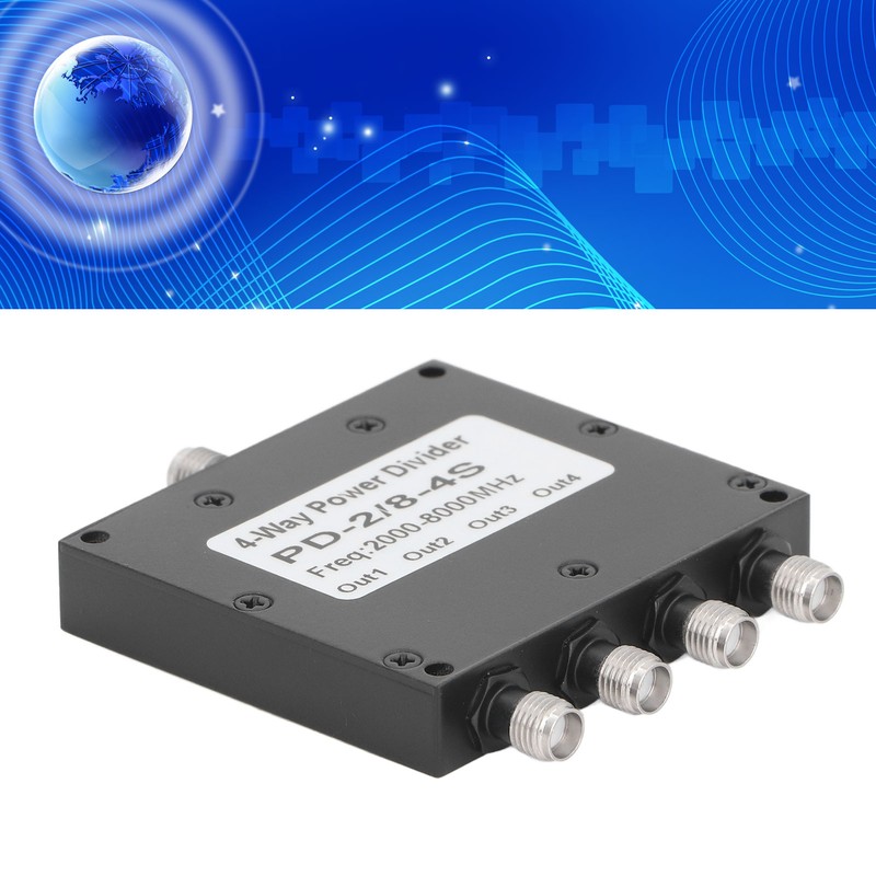 SMA Microstrip Power Splitter Combiner 2‑8GHz Stainless Steel 4 Way