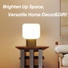 KNYELYNS Mushroom Lamp, Cordless Rechargeable Table Lamp with Glass Shade,