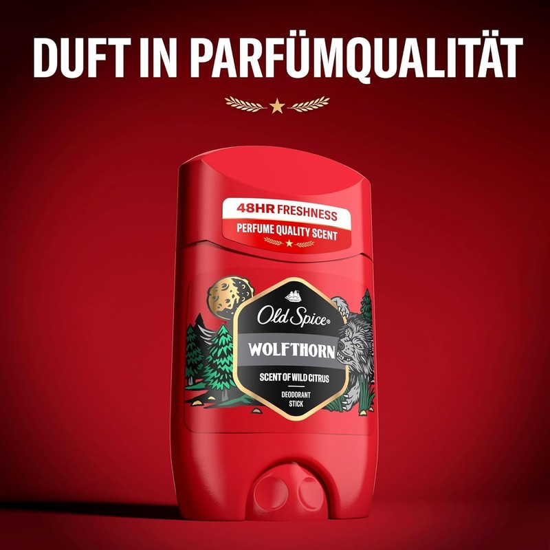 Old Spice Wolfthorn Deo Stick für Männer, 6x 50ml, 48H