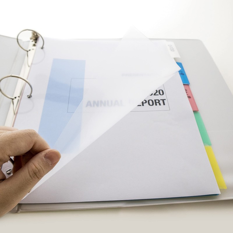 BAZIC Binder Dividers w/ 5 Insertable Color Tabs, 11 Hole