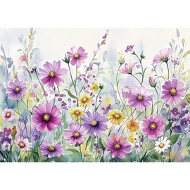 NEWENMO 5D Wildflowers Diamond Painting Kits for Adults,Beautiful Flowers Diamond Art Kits,DIY Full Drill Crystal Embroidery Gifts,Diamond Art Craft,for Living Room Home Wall Decoration-30x40cm