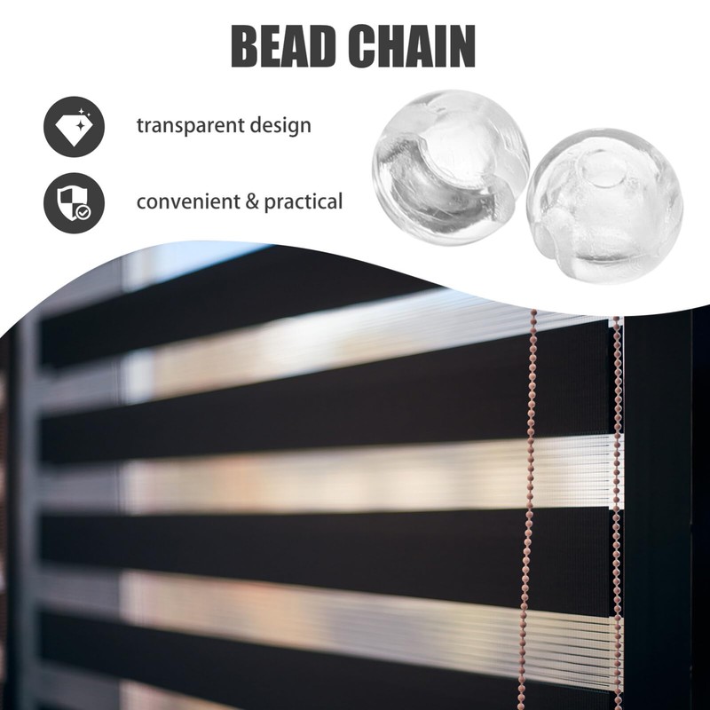HOLIDYOYO Transparent Bead Chain Stops for Roller Shades Vertical Blind