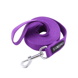 Siumouhoi Strong Durable Nylon Dog Training Leash, 1 Inch Wide Traction Rope, 6 ft 10ft 15ft Long, for Small and Medium Dog (Purple, 6 Feet)