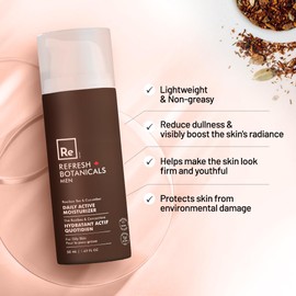 Refresh Botanicals Refresh Botanicals Daily Active Moisturizer for Oily Skin | Derived from Fresh and Hydrating Cucumber & Rooibos Tea | Men Facial Moisturizer for Long Lasting Hydration and Youthful Glow | 1.69 Oz