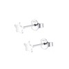 Set of 3 pairs discreet tiny 925 sterling silver 3mm