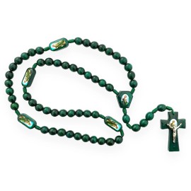 Novena a San Judas Tadeo Rosario Verde Madera Prayer Book Spanish 2 Pc Gift Set