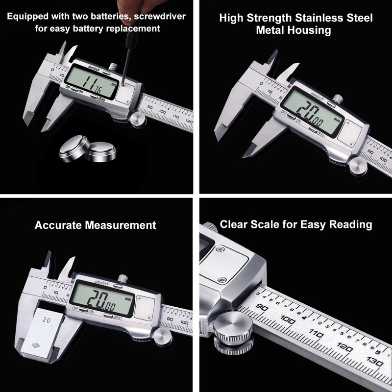 Kynup Digital Caliper, Caliper Measuring Tool, Micrometer Dial Vernier Caliper
