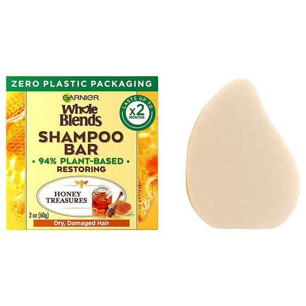 Garnier Whole Blends Honey Treasures Restoring Shampoo Bar for Dry,
