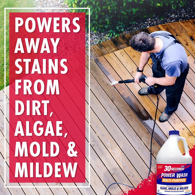 30 SECONDS Pressure Washer Concentrated Cleaner – Power Cleans Stains