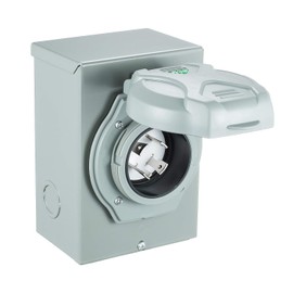 Miady 30 Amp Generator Power Inlet Box, NEMA 3R Power Inlet Box, L14-30P, 125/250 Volt, for Generators Up to 7500 Watts, Weatherproof, ETL Listed