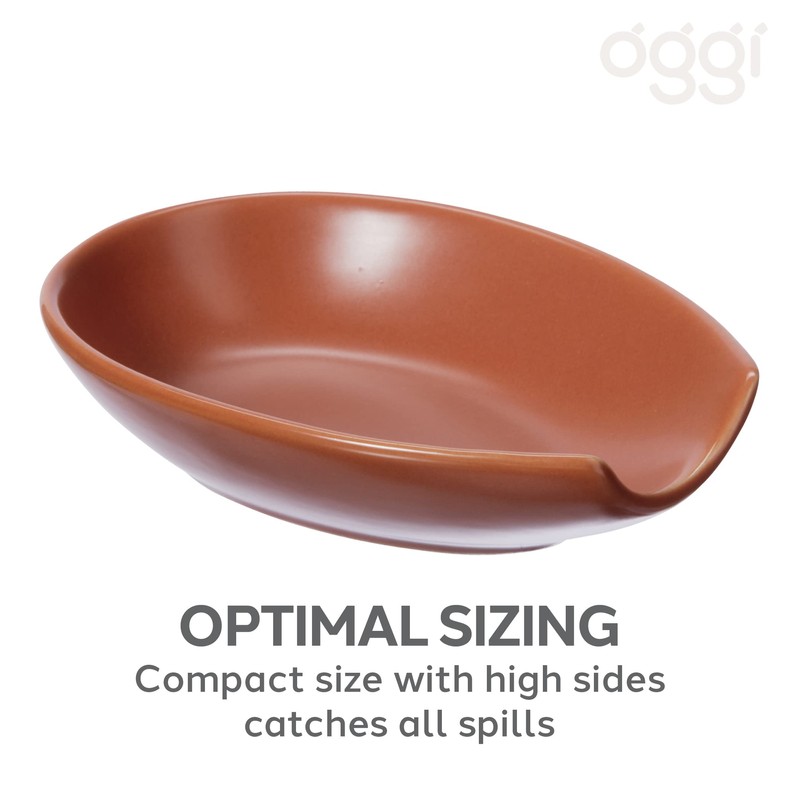 OGGI Spooner Ceramic Spoon Rest- Spoon Rest for Stove Top,