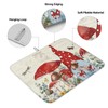 LIFEMUSION Mushroom Dish Drying Mat for Kitchen Counter, Red Gnomes