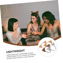 WOONEKY 4Pcs Animal Ear Headbands for Leopard Tiger Zebra Giraffe Costume Hair Hoops for Parties Cosplay and Themed Events Fun Friends and Family